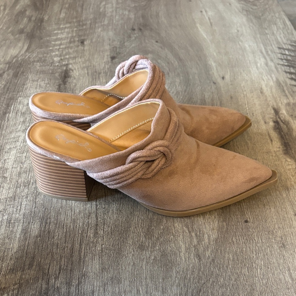 Cupid Blush Mules with Knotted Detail